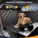 Dog Car Seat Cover for Back Seat, Hard Bottom Back Seat Extender for Dogs - Supports 400lbs,New Waterproof, Scratch Resistant, Anti Slip Portable Dog Hammock,Suitable for Cars, SUVs and Trucks(Orange