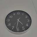 HZDHCLH Grey Wall Clock 12 Inch Silent Non Ticking Clock for Living Room Bedroom Kitchen Office Decor