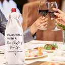 3 x New Job Gifts Liquor Gift Bag For Women Men Retirement Going Away Goodbye Liquor Bags For Liquor Bottles Gifts For Coworkers New Beginnings Funny Burlap Liquor Bags Friend Gifts Creamy White