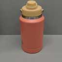 BJPKPK 64oz Insulated Water Bottles, Dishwasher Safe Half gallon Water Bottle with Metal Handle, BPA Free Spout Lid & Detachable Bowl, Large Stainless Steel Jugs, Pink