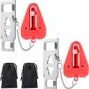 Upgraded Portable Door Lock 2 Pack, Dual Protection Security Door Kit,Door Security Devices Pocket Self Defensey Tools,for Traveling Hotel Home Apartment College House(2 Pack)