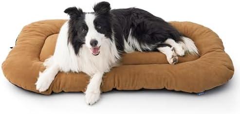 Bedsure Washable Dog Crate Pad for Extra Large Dogs, Anti-Slip Puppy Kennel Dog Bed for Crate - Ultra Soft Fleece Flat Thin Pet Mat (Not Chew Proof), Brown XL 41"x27"