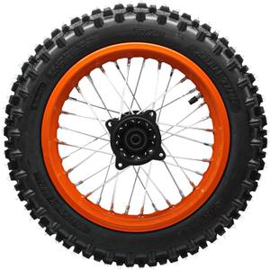 Heavy-Duty Electric Dirt Bike Rear Wheel | Compatible With Tuttio Tutti Soleil 01,Tires Offer Excellent Grip On Dirt, Gravel Built For Durability., 80/100-12