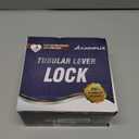 Entry One-Touch Push Button Locking Door Handle Lock with Keys,Non-Handed Opening,Entrance Reversible Left Right Lever for Interior/Exterior Front Door, ADA-Compliant Knob,for Office,Bathroom (Matte Black)