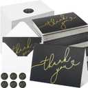 Gueevin Black 200 Pcs Thank You Cards with Envelopes Bulk, 5.2 x 3.7 inches