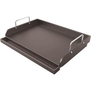 Griddle for Gas Grill Metal Cooking Griddle Pan for Outdoor Gas Grill, 17" x13" Flat Top Plate Skillet Pan Teppanyaki Insert for Weber Charbroil Camp Chef and Charcoal