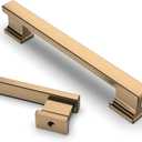 Asidrama 10 Pack 5 Inch(128mm) Champagne Bronze Kitchen Cabinet Handles,Champagne Brass Cabinet Pulls Kitchen Cabinet Hardware for Cupboard Drawer Pulls (5" Hole Center)