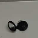 1st Choice Folding Hair Brush with Mirror,Round Mini Compact Massage Comb for Purse/Pocket,Travel Size for Girls and Women (Black)