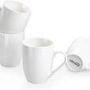 GBHOME 12 OZ Off White Coffee Mugs, Porcelain Bulk Coffee Mugs with Large Handle for Man, Woman, Light Weight Coffee Mugs for Latte/Cappuccino/Cocoa/Milk, Dishwasher & Microwave Safe (36 count)