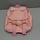 Mini Backpack Aesthetic Backpack Cute Canvas Backpack Casual Travel Daypacks Solid Color Accessories Not Included (Pink) 