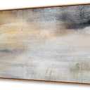 Baisuwallart WKBS0375Wall Art Decor Large Canvas Print Picture Gray and Black Abstract Painting Artwork for Office Wall Decor Home Decoration Natural Wood Framed Ready to Hang Artwork