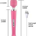 Power Massager Handheld Tool Electric Foot Neck Back Hand Leg Arm Shoulder Muscle Aches for Women Men Therapy Pain Relief Massage Tool Pink Massage