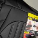 Ram Seat Covers, for 2011-2026 Dodge Ram 1500 2500 3500 Classic Crew Quab Mega Cab, for Flat Rear Seats Only, Napa Leather Seat Protector (Full Set, Black)