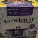 Crock-Pot Large 8-Quart Programmable Slow Cooker with Auto Warm Setting Black Stainless Steel