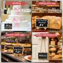 40 Pack Mini Chalkboard Signs - 20 Easel Stand & 20 Hanging Tags with 2 Markers, Wooden Food Labels for Buffet, Party, Wedding, Place Cards, Table Numbers Decor