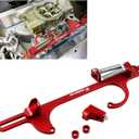 RYANSTAR Throttle Cable Bracket 4150 4160 Series Throttle Brackets Billet Adjustable Aluminum Red