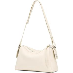 LA FESTIN Crossbody Bags for Women Genuine Leather Shoulder Bag Designer Handbags Small Hobo Bags with Adjustable Strap (White)