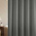 WONICY Long No Hook Shower Curtain with Snap in Liner, Polyester Textured Shower Curtain with Liner Set, Waterproof Washable Hotel Style Shower Curtains for Bathroom, 71Wx80H, Grey