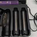 7 in 1 Blow Dryer Brush and Hair Dryer, Hot Hair Styler with Negative Ion 110,000 RPM Hair Straightener Brush for Fast Drying Straightening Curling Voluming, Suitable for All Types,Purple