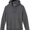 Amazon Essentials Men's Lightweight Soft Jersey Pullover Hoodie, X-Small, Charcoal Heather