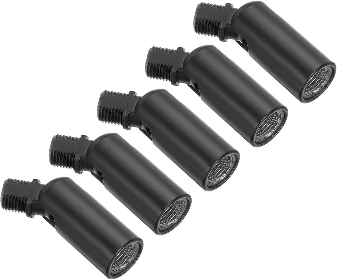 PATIKIL Sloped Ceiling Light Adapter, 5 Pack 180 Degree M10 Thread Chandeliers Ceiling Pendant Lighting Adapter for Angle or Irregular Ceiling, Black