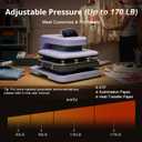 HTVRONT Auto Heat Press 2 - Heat Press Machine for T Shirts with Adjustable Pressure & Higher Heating Height, Heats Up Fast & Evenly Heat Press 15x15 for HTV, Sublimation, Heat Transfer Projects