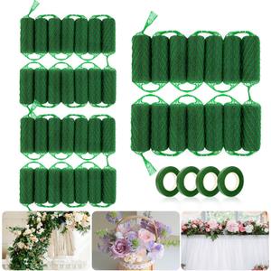 42 Pcs Floral Foam Garland 27.6ft Flower Sponge Blocks Kit, Absorption Flower Holder Arch Door Tabletop Flower Arrangement Material Floral Craft Wet Foam Blocks for Home Wedding Holiday Decoration