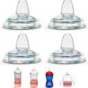 Sippy Spout Nipples for Philips Avent Natural Baby Bottles, My Grippy Spout Sippy Cup and Natural Trainer Sippy Cup | 4-Count | Food Grade Silicone| BPA-Free | 4+ Months (Sippy Spout Nipple)
