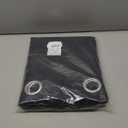 NICETOWN Pitch Black Solid Thermal Insulated Grommet Blackout Curtains/Drapes for Bedroom Window (2 Panels, 42 inches Wide by 63 inches Long, Black)