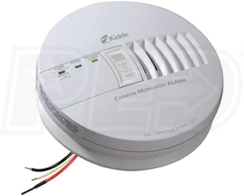 Kidde Hardwired Carbon Monoxide Detector with 9-Volt Battery Backup, 3 LED Indicators