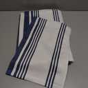 Urban Villa Kitchen Towels 100% Cotton Pack of 6, Highly Absorbent Quick Drying Super Soft Premium Dish Towels for Kitchen with Hanging Loop Hand & Tea Towels - 20x30 Inch, (Blue & White, Striped)
