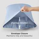 Bedsure Pillow Cases Queen, Cooling Pillow Cases, Rayon Derived from Bamboo Light Blue Pillowcases Queen Size Set of 2, PureWoven Silky Soft Bedding Pillow Covers with Envelope Closure, 20x30 Inches