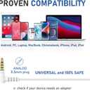 LUDOS FEROX Wired Earbuds in-Ear Headphones, 5 Year Warranty, Earphones with Microphone, Noise Isolation Corded for 3.5mm Jack Ear Buds for iPhone, Samsung, Computer, Laptop, Kids, School Students (1 Pack)