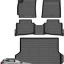 Wayhigh Floor Mats and Cargo Liner for Kia Seltos 2024 2025 2026 S/LX/EX/X-LineNot SX All Weather TPE Car Mats for Seltos Accessories(Only U.S.A. & Canada) Cargo Tray in The Highest Position