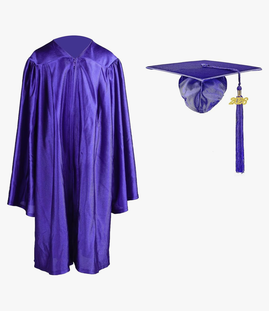 Shiny Kindergarten Graduation Cap and Gown Set 2025, Size: 36"
