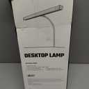 SUPERDANNY LED Desk Lamp for Office Home, Eye-Caring Desk Light with Adjustable Gooseneck, 12W Touch Control Dimmable Brightness, Architect Clamp Lamp with USB Adapter for Reading Study Workbench (Black)