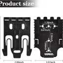 3PCS QLS Kit Quick Locking System Kit, QLS Receiver Plate Platform Attachment for Duty Holster Locking Fork Connect Drop Leg Holster Mid-Ride