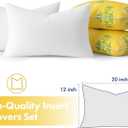 MIULEE Decorative Floral Outdoor Lumbar Pillow Covers with Inserts Set of 2 12x20,Waterproof Vintage Fade Resistant Patio Throw Pillows with Piping for Spring Summer Garden Couch Sofa,Yellow
