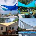 Patio Paradise 8' x 8' x 8' Sun Shade Sail Triangle Canopy Shade Cloth Fabric Sunlight Block Patio Pergola Cover HDPE Deck Awning for Outdoor Backyard Roof Shading, Turquoise