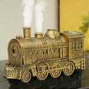 Diffuserlove Essential Oil Diffuser 300ML Train Cool Mist Humidifier Quiet Aromatherapy Diffuser with Night Light for Bedroom Desk (Copper)