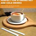 1000Pcs Disposable Wood Coffee Stir Sticks Stirrers Individually Paper Wrapped Coffee Tea Beverage Stirrers Stirrings 5.5 Inch,140mm (Natural color)