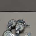 Finnhomy Caster Wheels 3 Inch Set of 4 Heavy Duty Threaded Stem Casters 5/16"-18x1-1/2 Swivel Rubber Industrial Castors Locking Wheels for Wire Shelving/Furniture/Carts Load Bearing 720 Lbs Gray