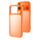 case for I phone Shockproof Protection Cover Frosted Translucent Anti-Yellowing Back Case(Orange,Air)