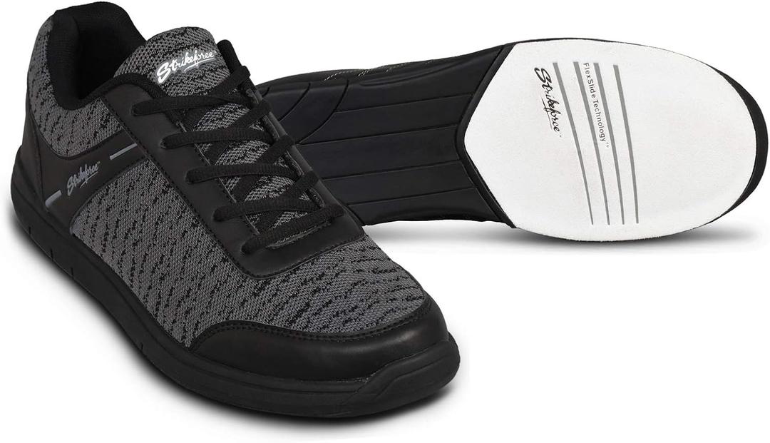 KR Strikeforce Men's Flyer Mesh Bowling Shoe Black/Steel (US Footwear Size System, Adult, Men, Numeric, Medium, 9.5)