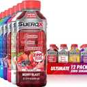 SueroX Zero Sugar Electrolyte Drink for Hydration and Recovery, Unique Blend of Electrolytes & 8 Ions, Zero Calorie Sports Drink, 21.3 Fl Oz, Ultimate Pack, 12 Count