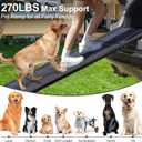 Dog Ramp for Car 71" L × 20" W, Extra-Long & Extra-Wide Foldable | Portable Dog Ramps for Large Dogs, Non-Slip Rug Surface Gentler Climb 270 lbs Capacity, Outdoor Sturdy Dog Ramp for SUV/Truck