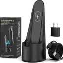 Charging Dock Replacement for MANSCAPED Lawn Mower 5.0 Ultra | Vertical Standing Charger for Manscape Trimmer with AC Adapter, Manscaped Charger Holder - Valentines Day Gifts for Him (T Black)