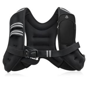 ZELUS Weighted Vest, 25lb Weight Vest with Reflective Stripe for Workout, Strength Training, Running, Fitness, Muscle Building, Weight Loss, Weightlifting Weight 25lb