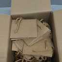 Fainne 24 Pcs Brown Mini Gift Bags with Handle Kraft Bags Bulk Extra Small Paper Party Favor Boxes Tiny for Mother's Day Wedding Baby Shower Birthday Wrapping Supplies, 4.7 x 3.9 x 2.3 Inch