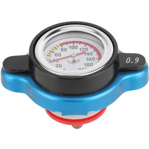 Thermostatic Radiator Cap, Universal Thermostatic Radiator Cap Water Tank Cover Leakproof W/Temperature Gauge(Big head 0.9bar)